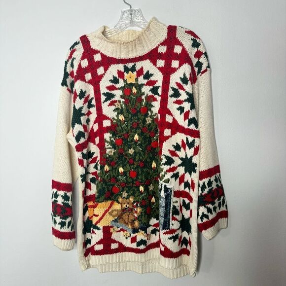 Vintage Tiara International Christmas sweater size large - Picture 1 of 6